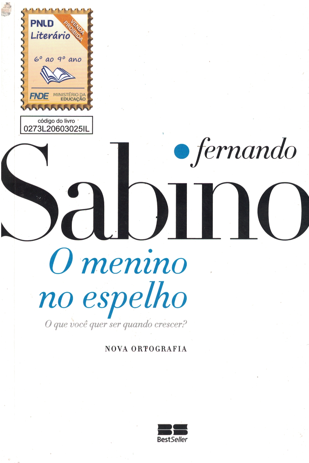 Capa de Sabino O menino no espelho