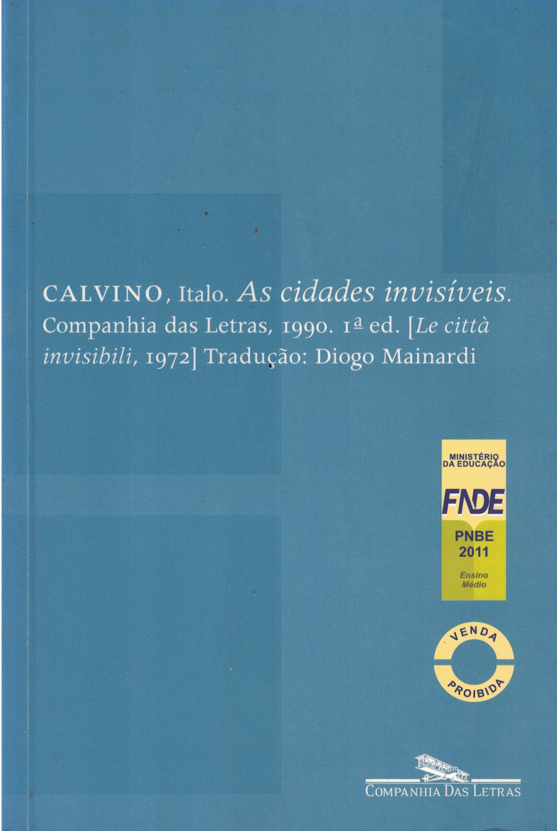 Capa de As cidades invisiveis