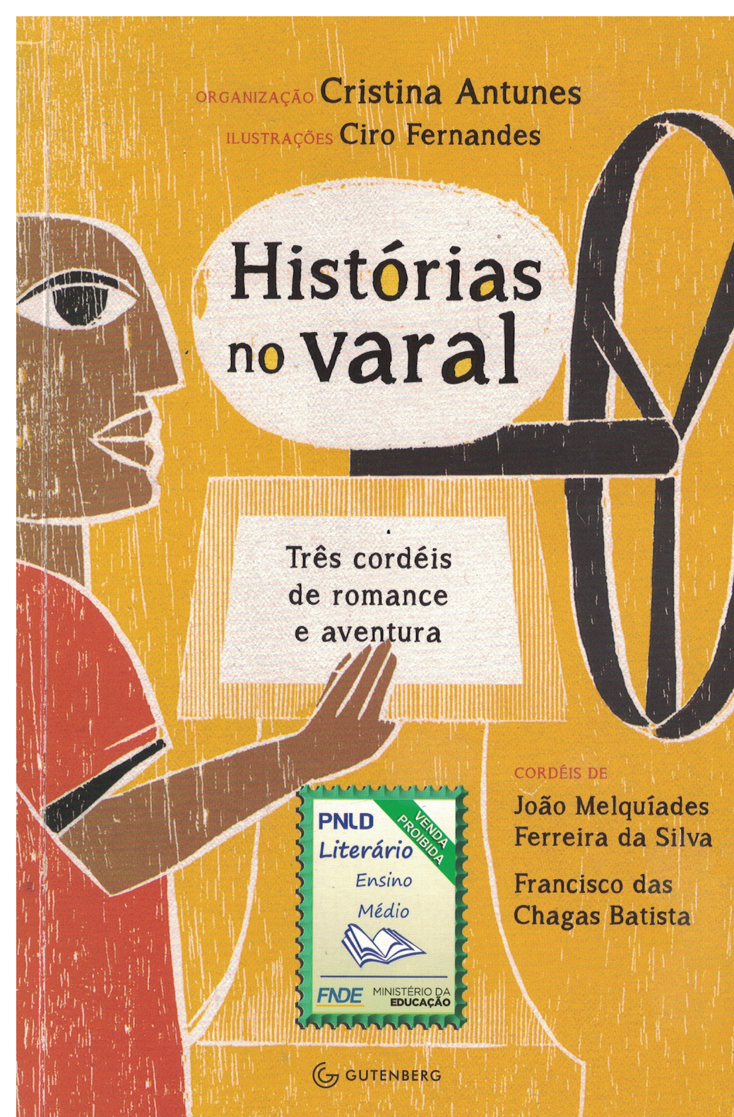 Capa de Histórias no varal - Três cordéis de romance e aventura