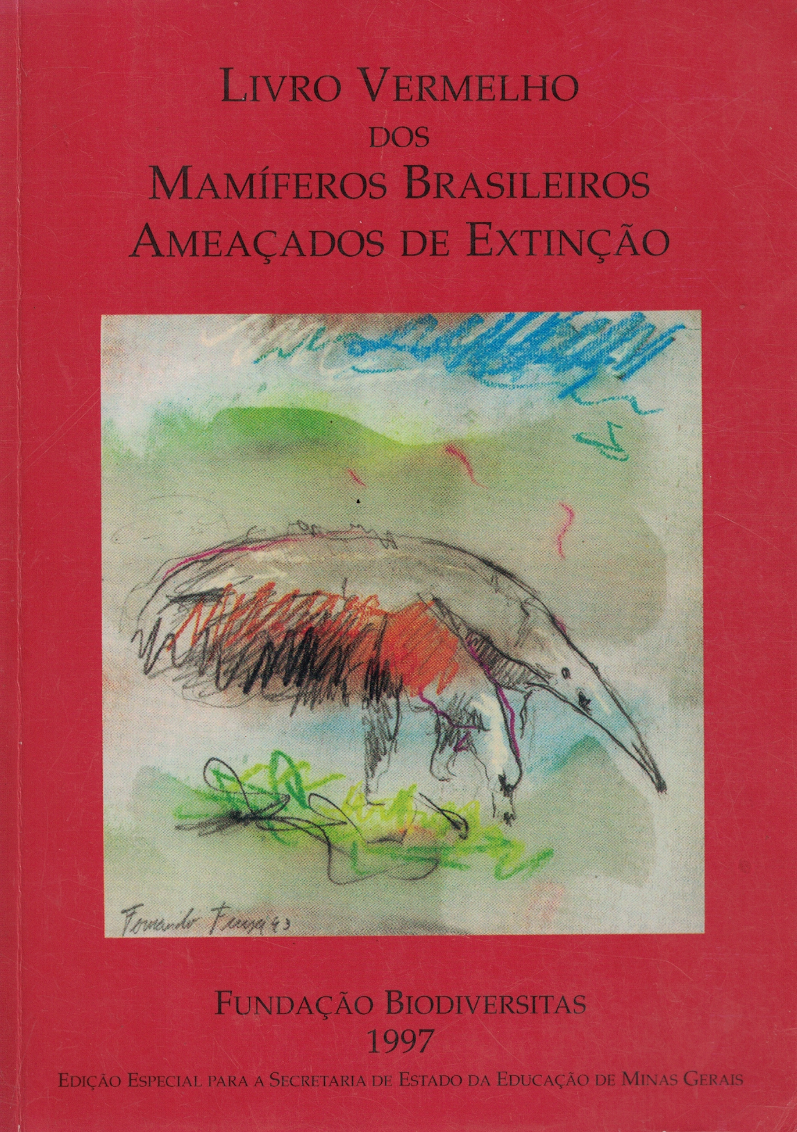 Capa de Livro vermelho dos mamíferos brasileiros ameaçados de extinção 