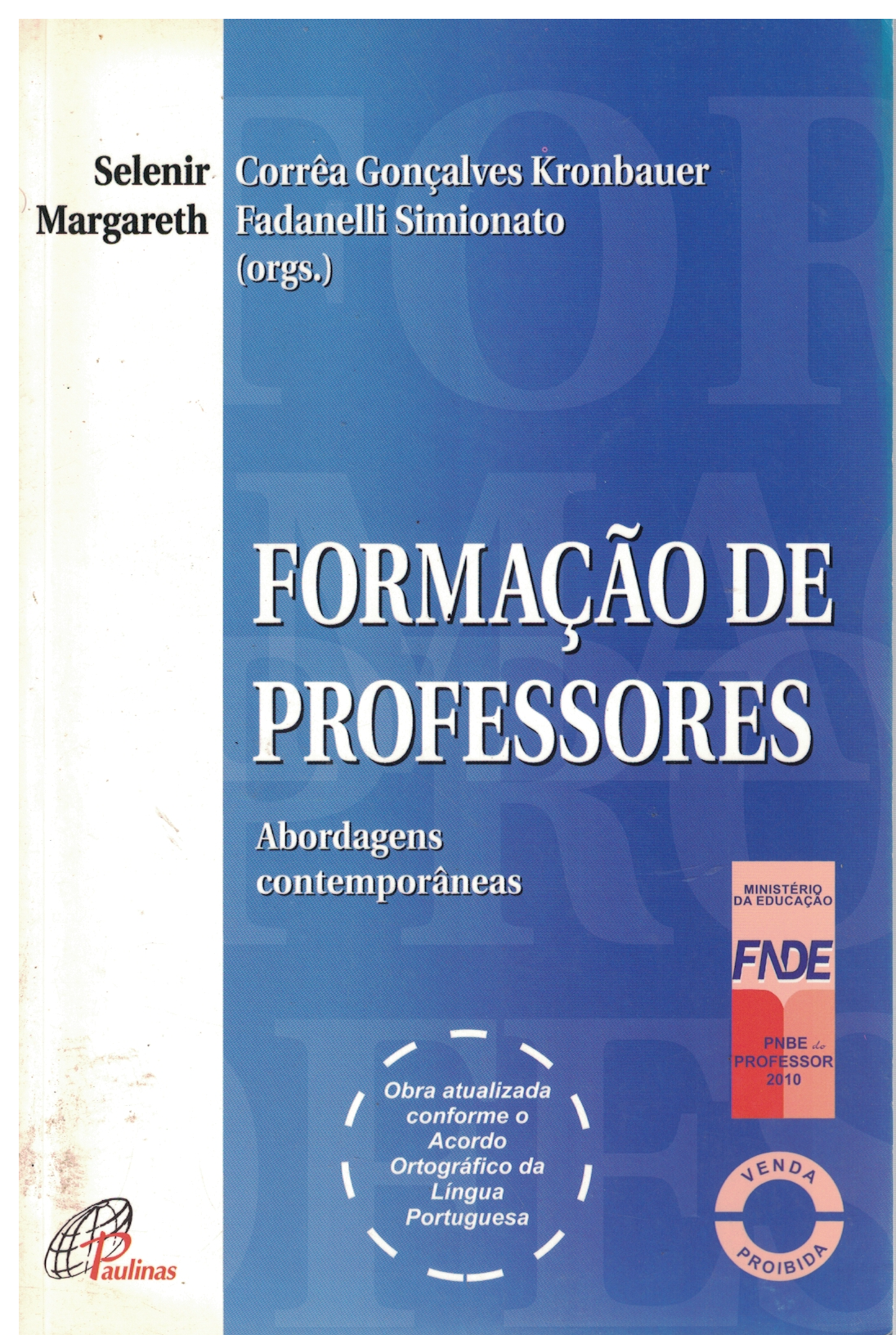 Capa de Formação de professores