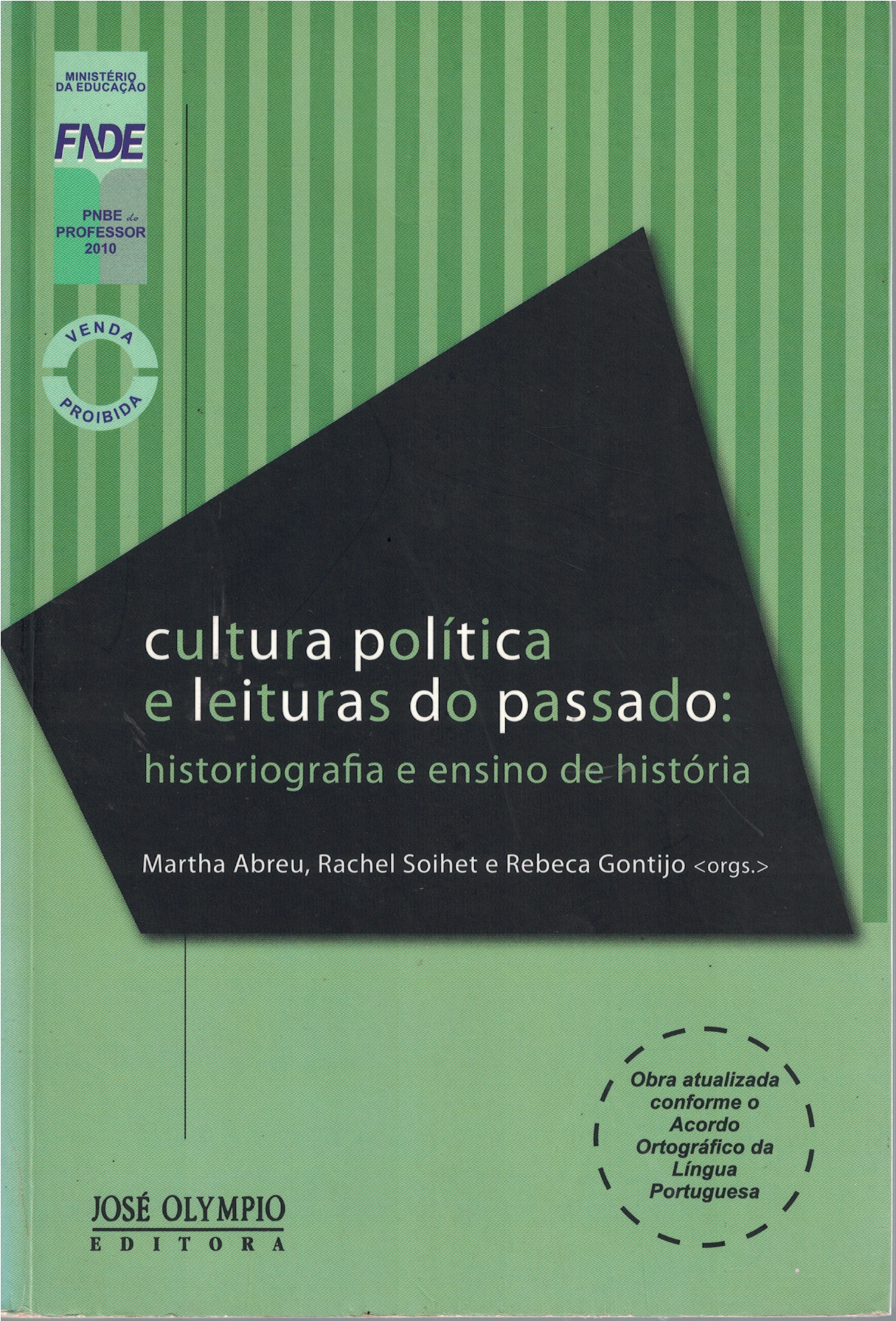 Capa de Cultura política e leituras dopassado