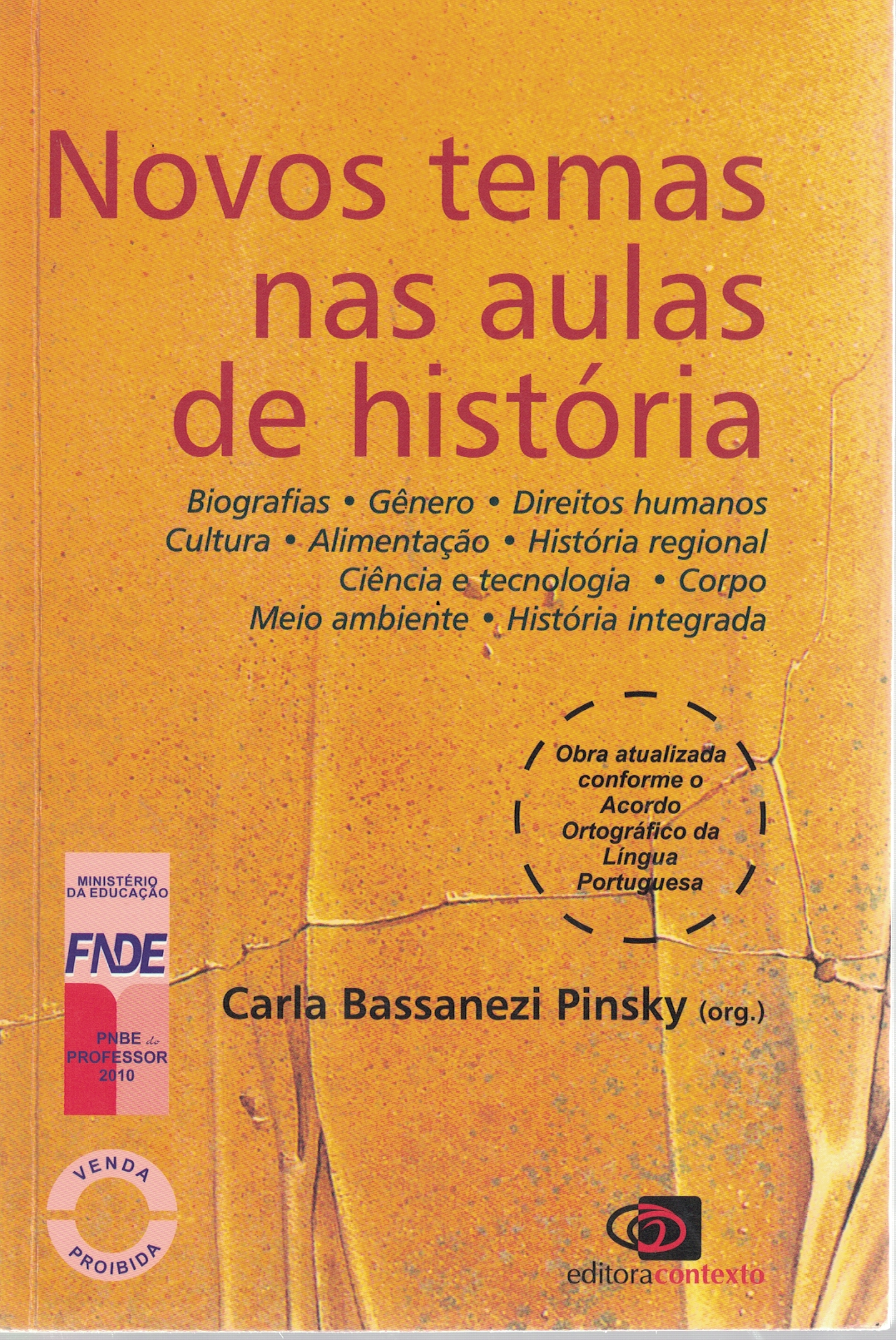 Capa de novos temas nas aulas de historia