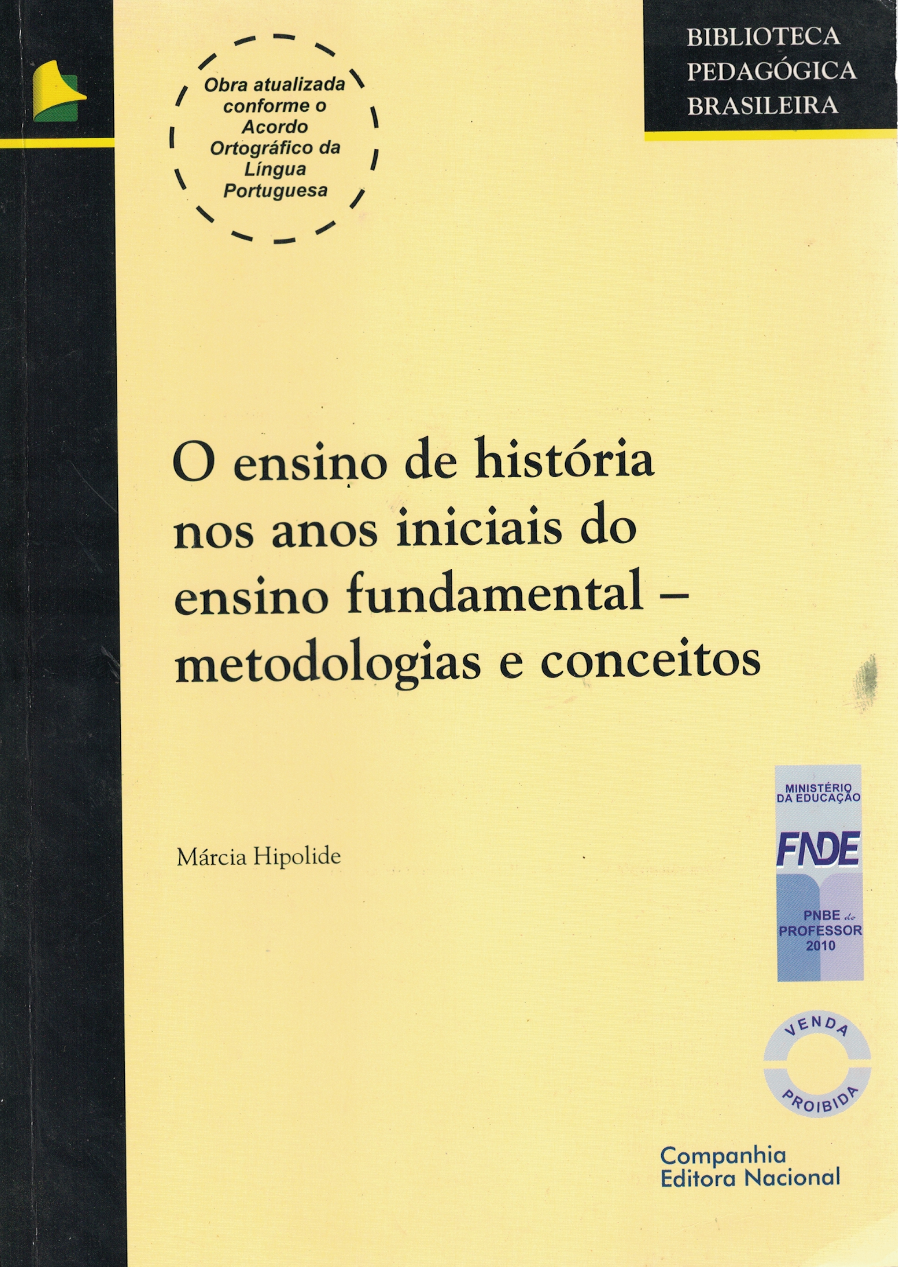 Capa de O ensino de história nos anos iniciais do ensino fundamental