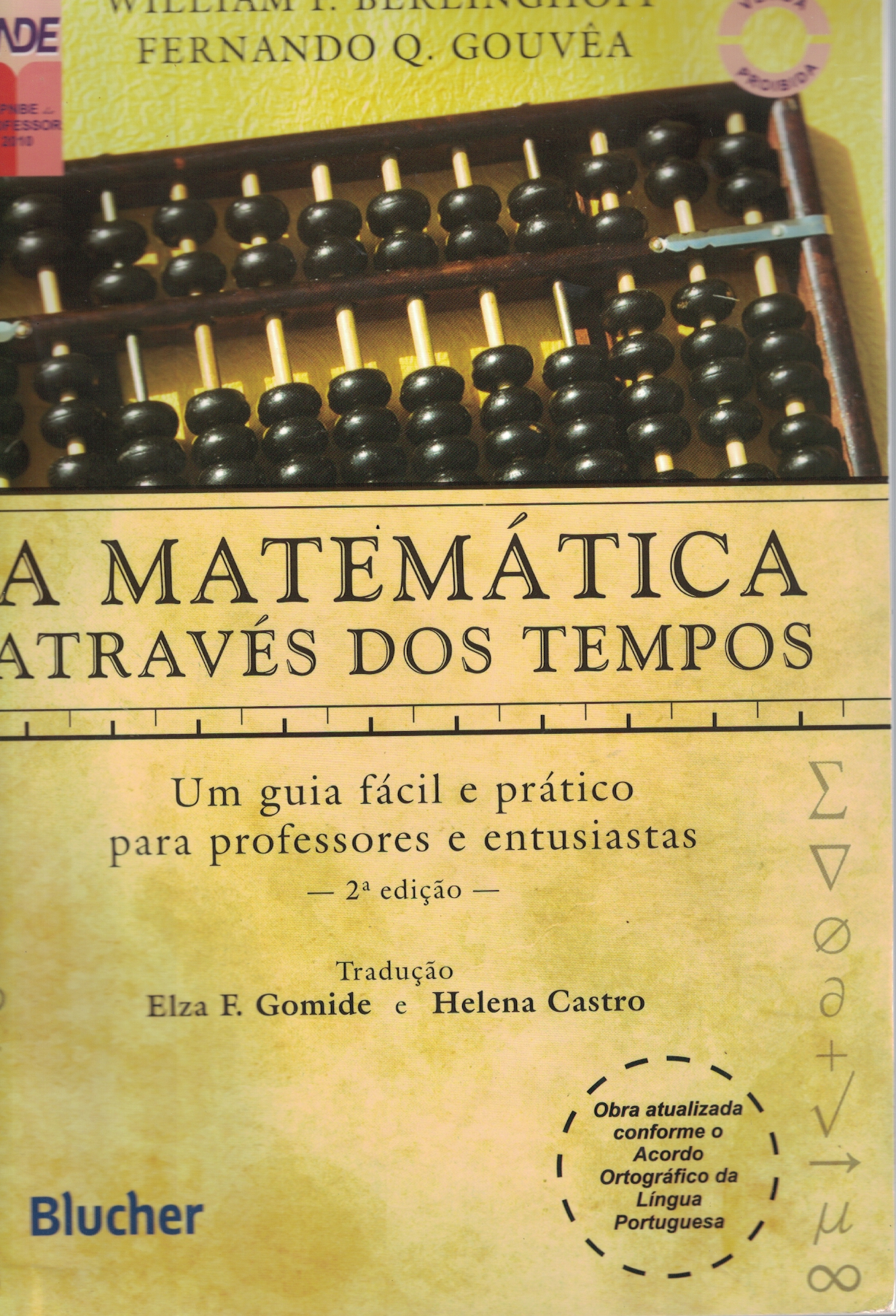 Capa de A matemátics através dos tempos