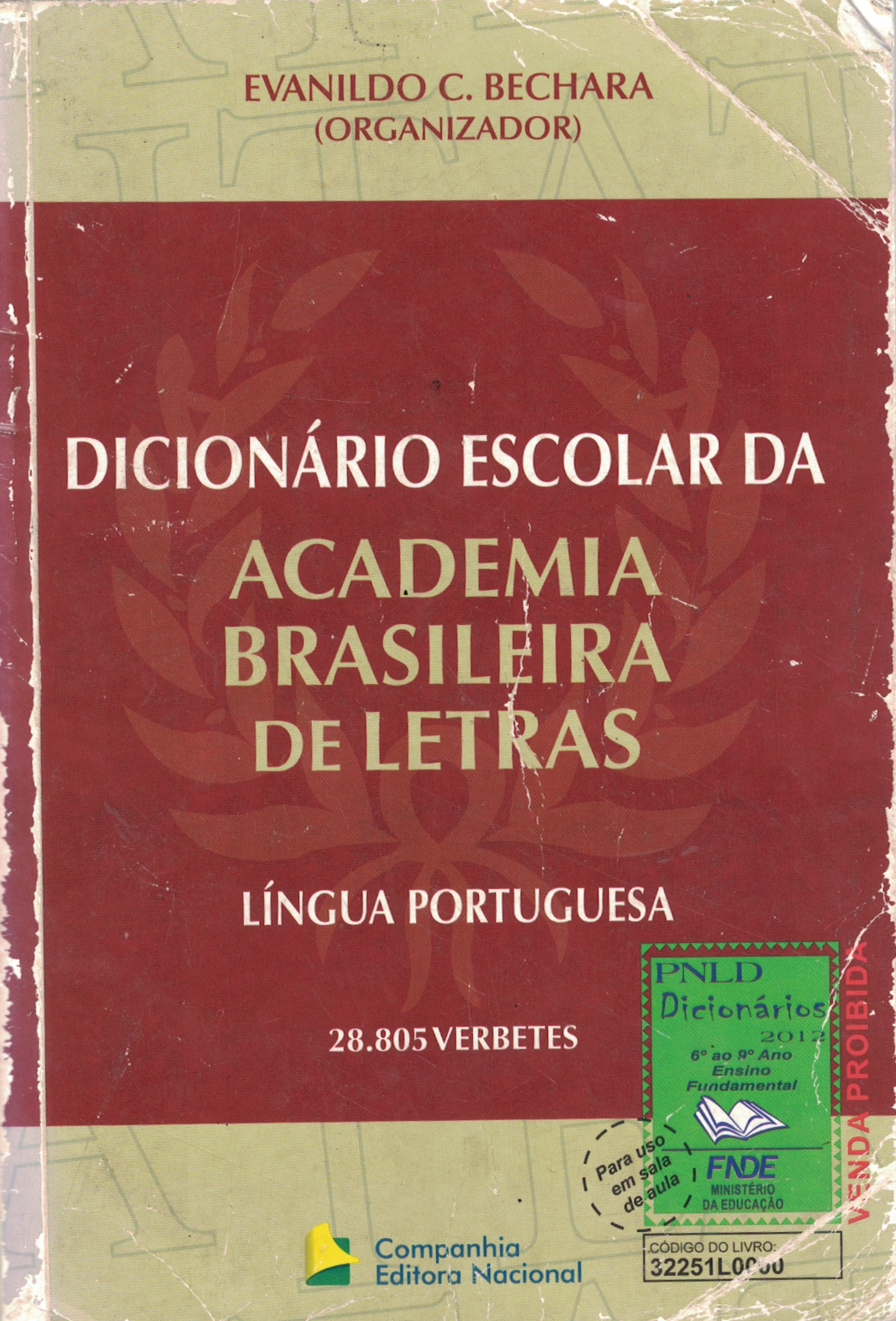 Capa de Dicionário escolar da academia brasileira de letra