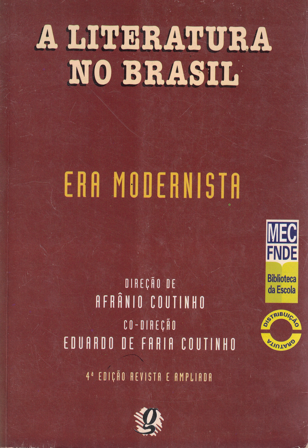 Capa de A literatura no Brasil Era Modernista