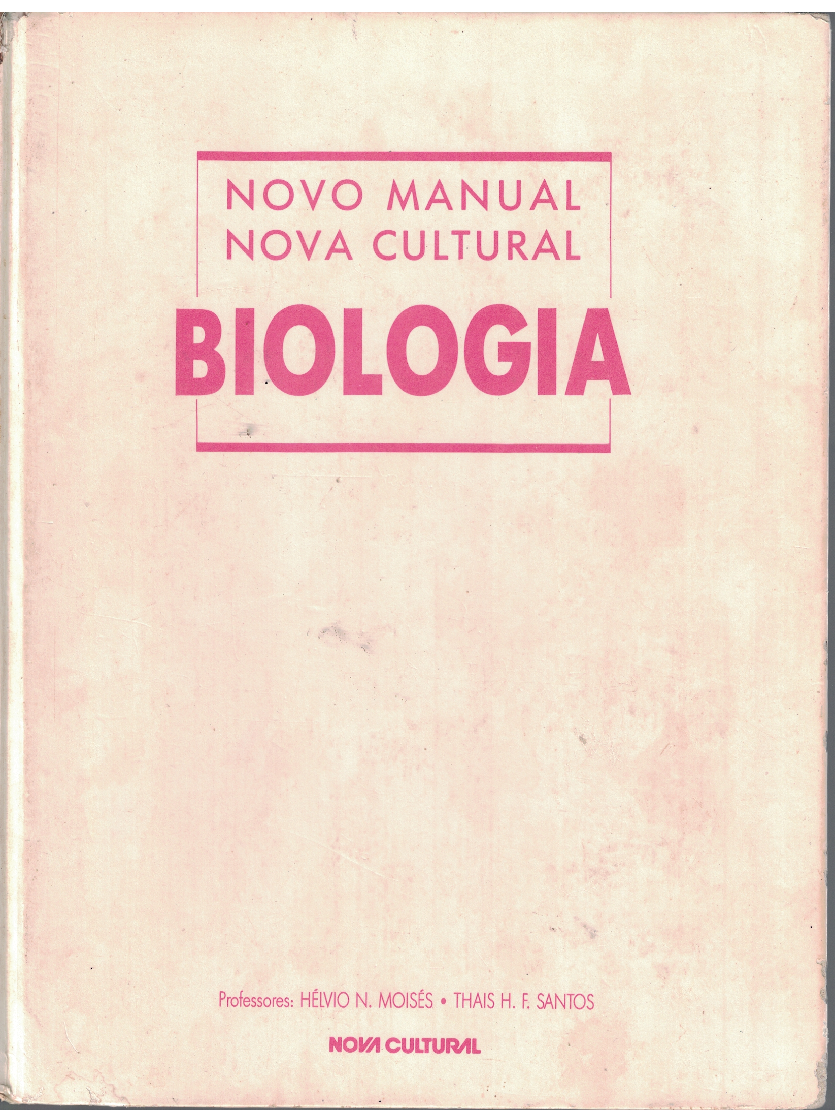 Capa de NOVOS MANUAL - NOVA CULTURAL - BIOLOGIA
