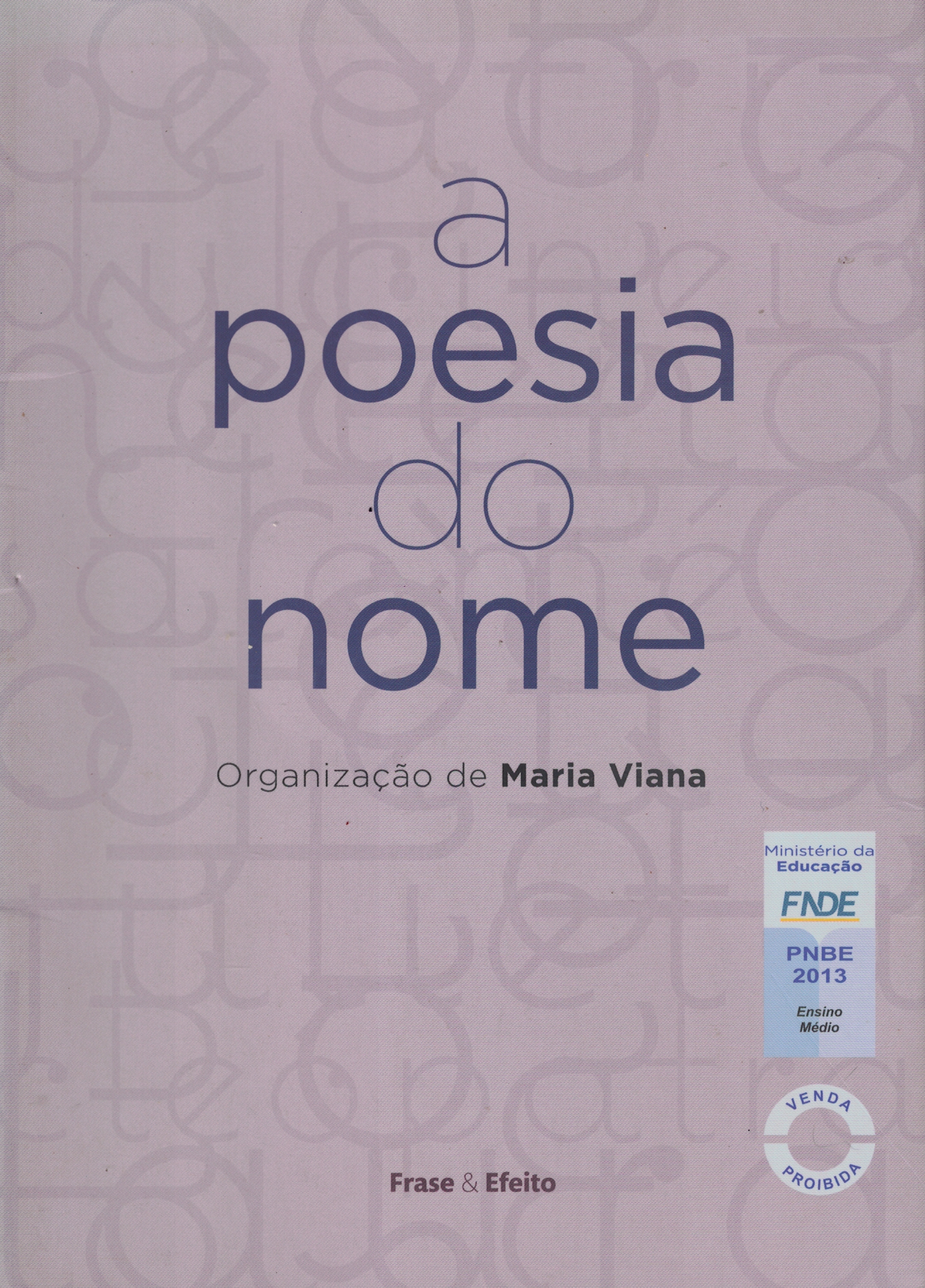 Capa de A poesia do nome